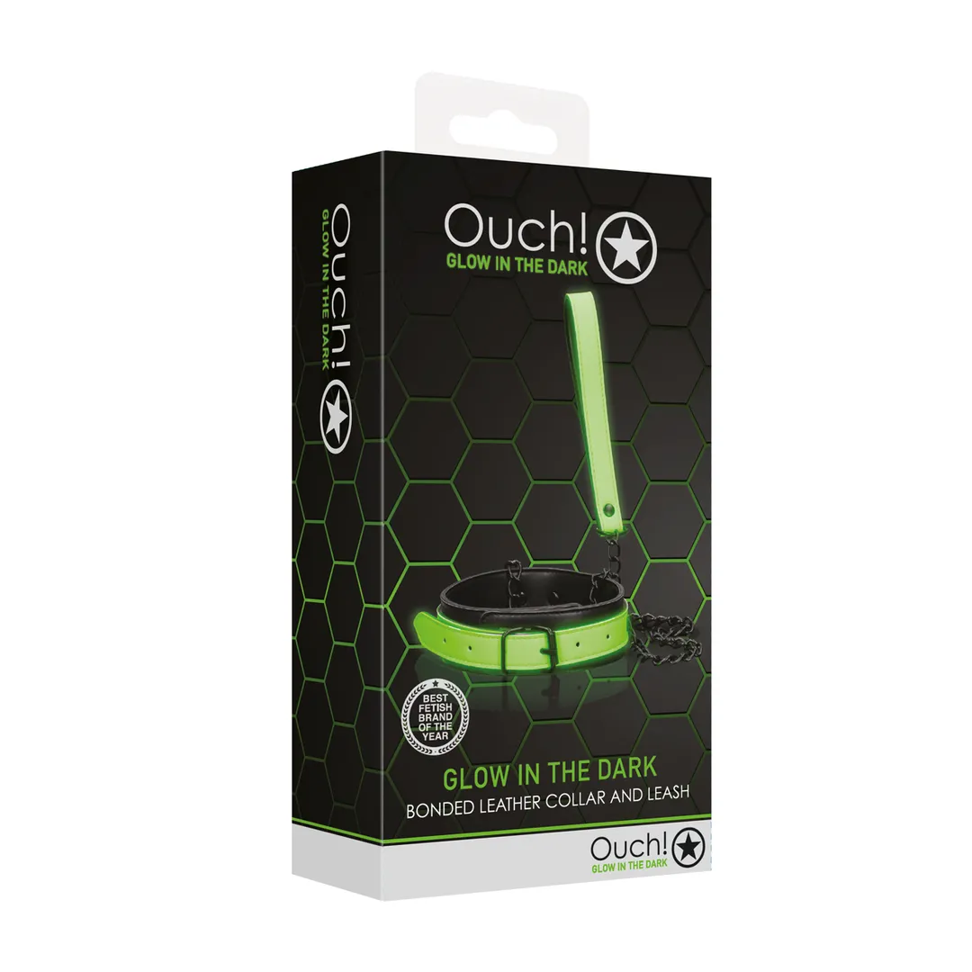 Halsband en Leash - Glo in het Donker