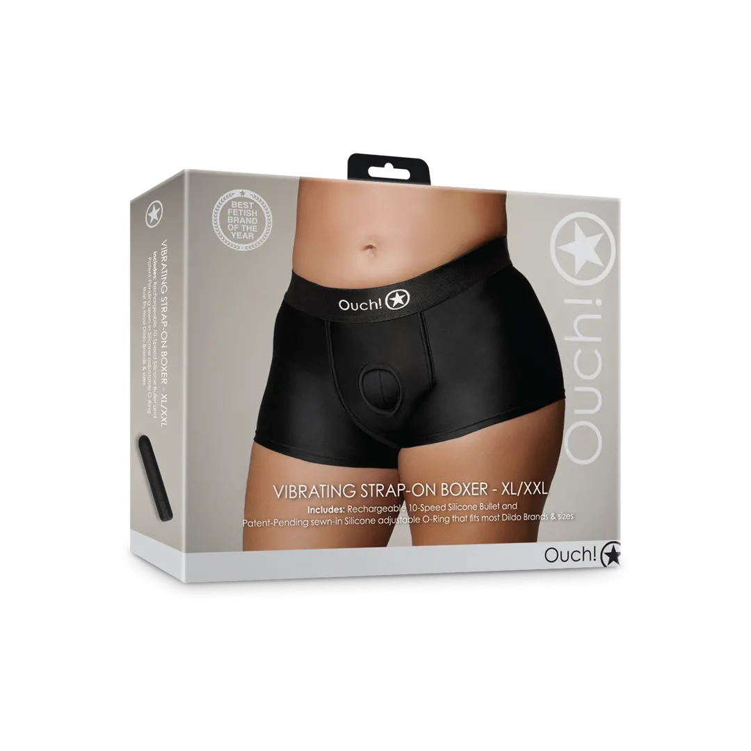 Vibrerende Strap-on Boxer - XL/XXL - Zwart