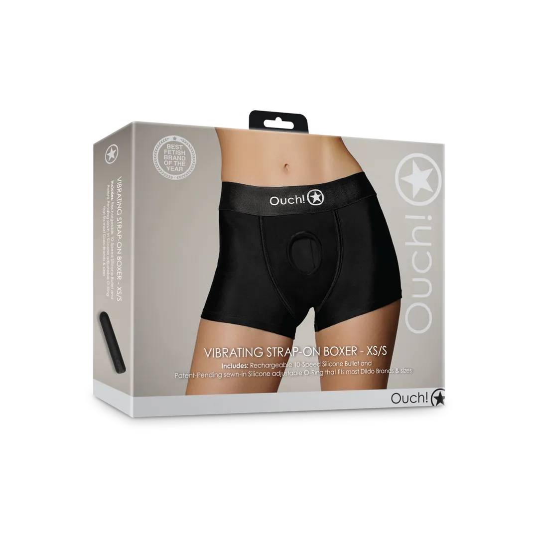 Vibrerende Strap-on Boxer - XS/S - Zwart