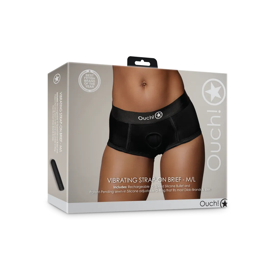 Vibrerende Strap-on Boxershort - M/L - Zwart