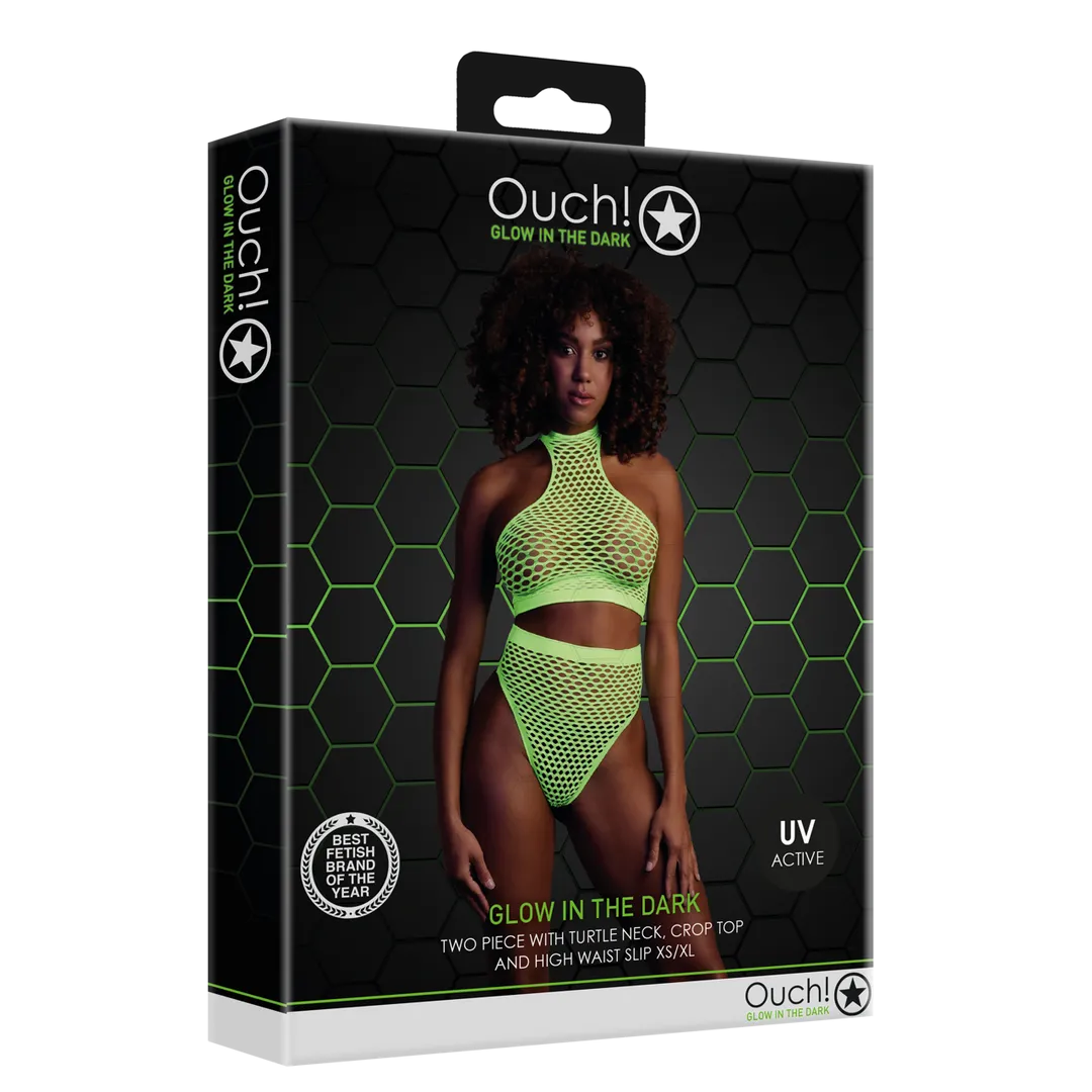 Turtle Neck en High Waist Slip - One Size - Neon Groen