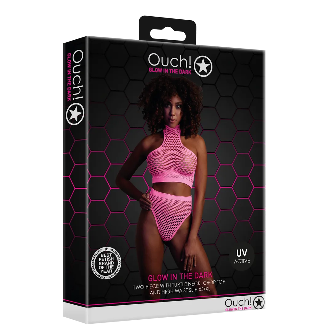 Turtle Neck en High Waist Slip - One Size - Neon Roze