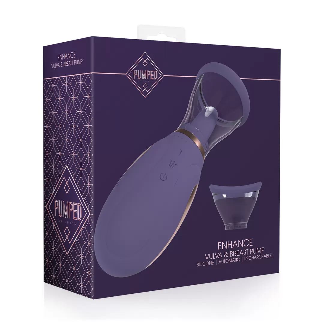 Enhance - Oplaadbare Vulva en Borst Pomp - Paars