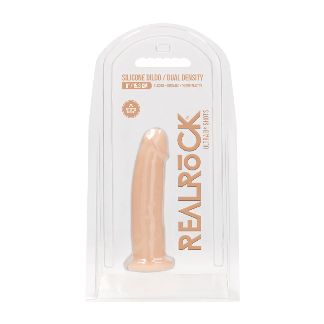 Silicone Dildo zonder Ballen - 6 / 15 cm