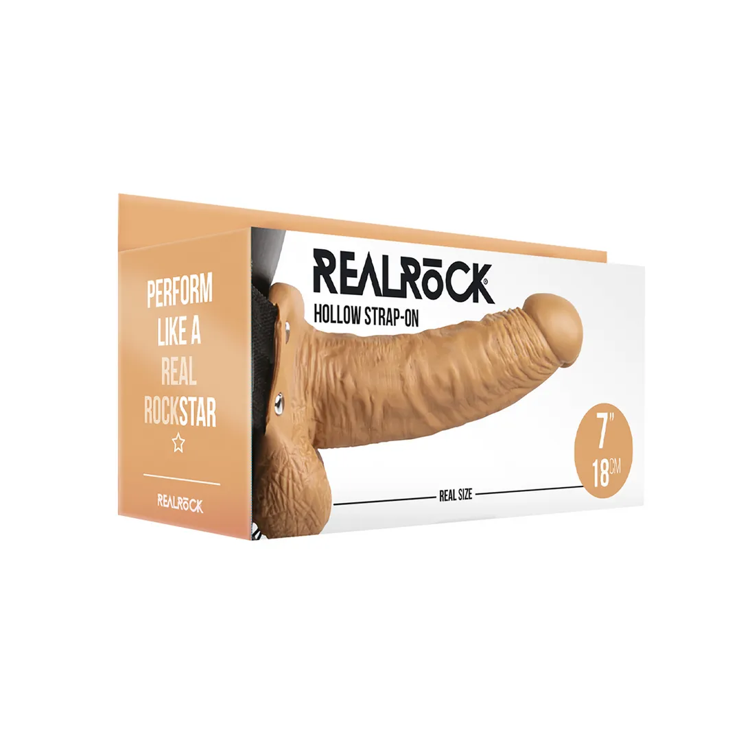Hollow Strap-On met Ballen - 7 / 18 cm