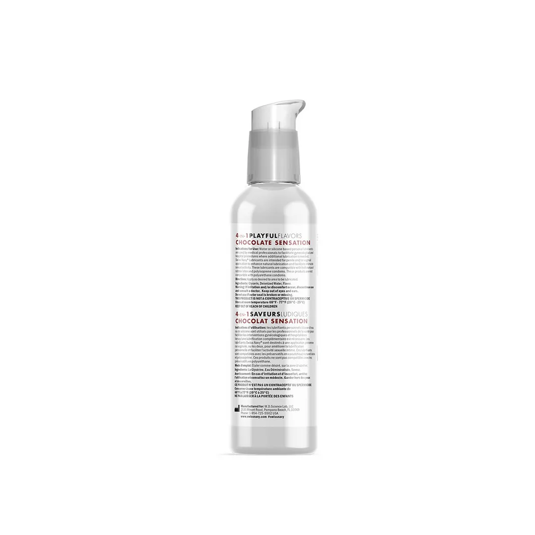 4 In 1 Lubricant met Chocolade Sensation Smaak - 4 fl oz / 118 ml