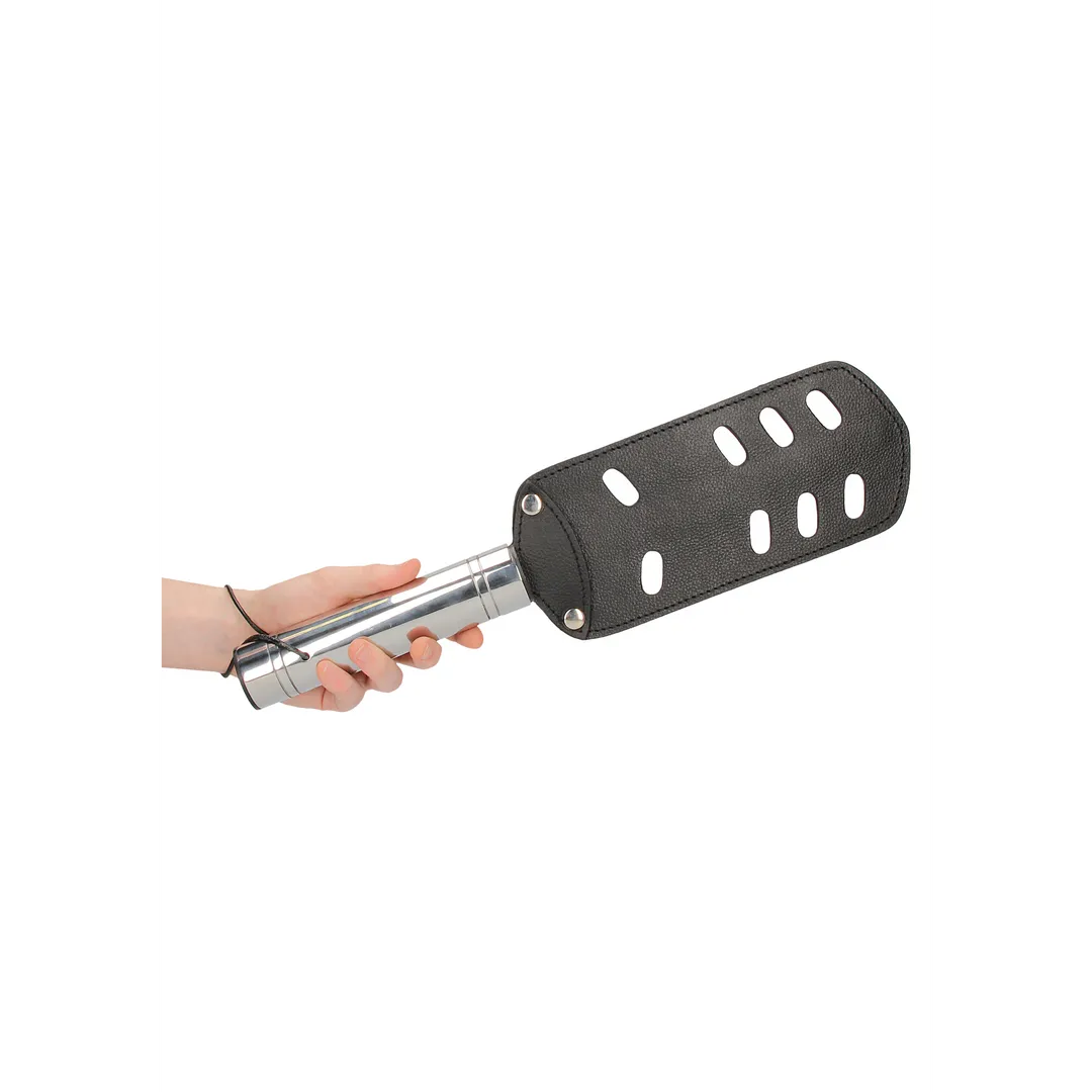 Geperforeerde leren paddle