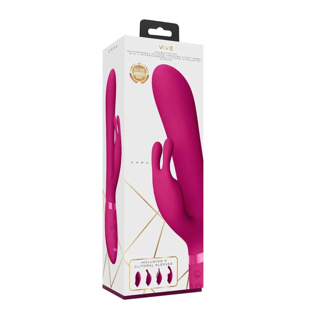 Chou - G-Spot Rabbit  Clitoral Stimulator - Roze