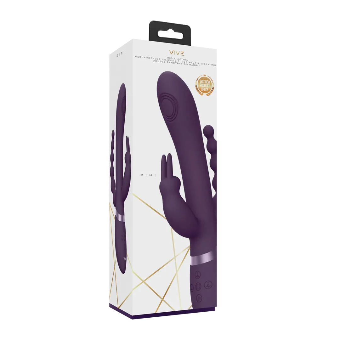 Rini - Pulse Wave  Vibrating Double Penetration Rabbit - Paars