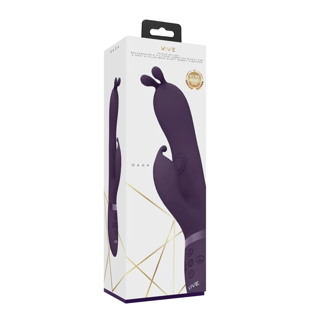 Gada - Vibrerende Bunny Ear G-Spot Rabbit met Pulse Wave Shaft