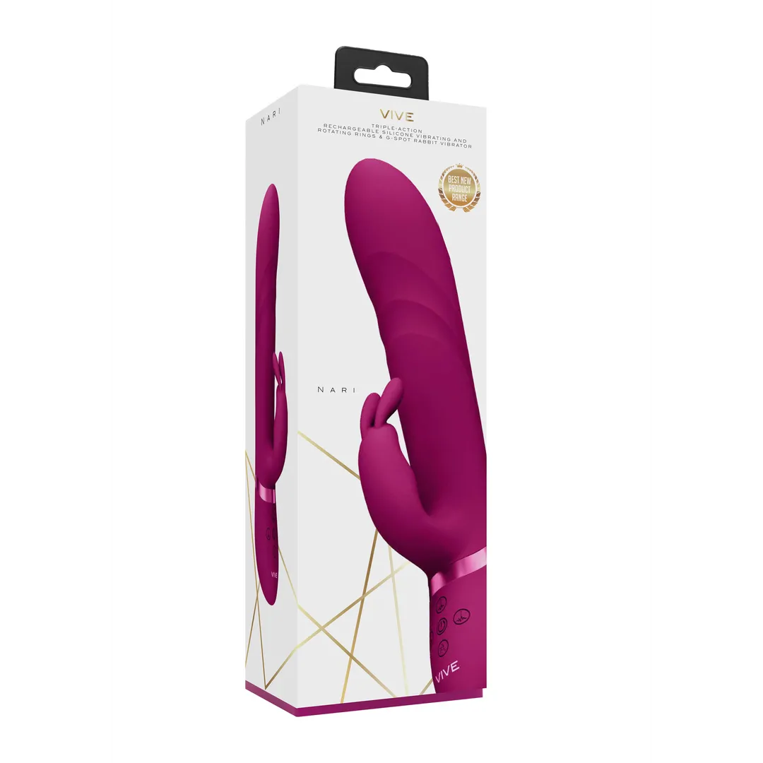 Nari - Vibrerende en Rotating Beads, G-Spot Rabbit - Roze