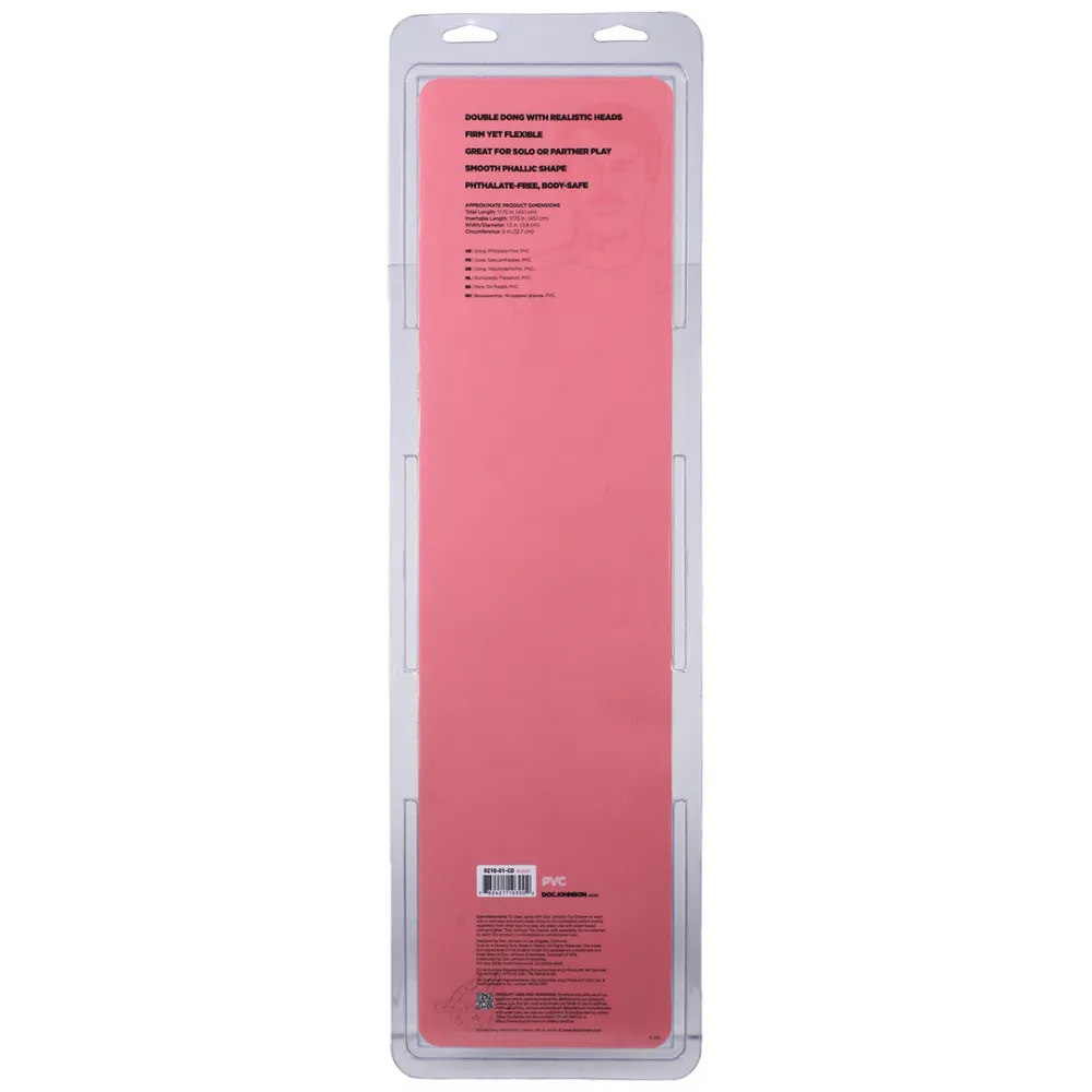 Gladige Dubbele Kop - Dildo met Dubbele Einden - 18 / 45 cm