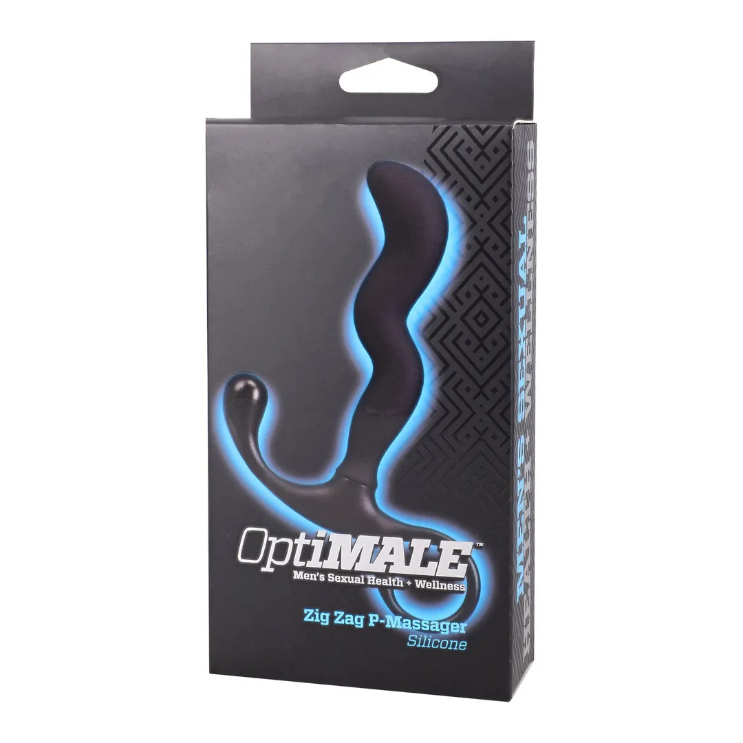Zig Zag Silicone Prostate Massager - Black