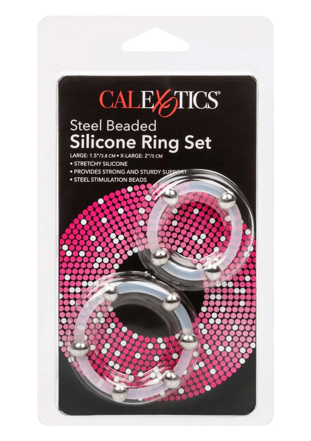 Steel Beaded Silicone Ring Set