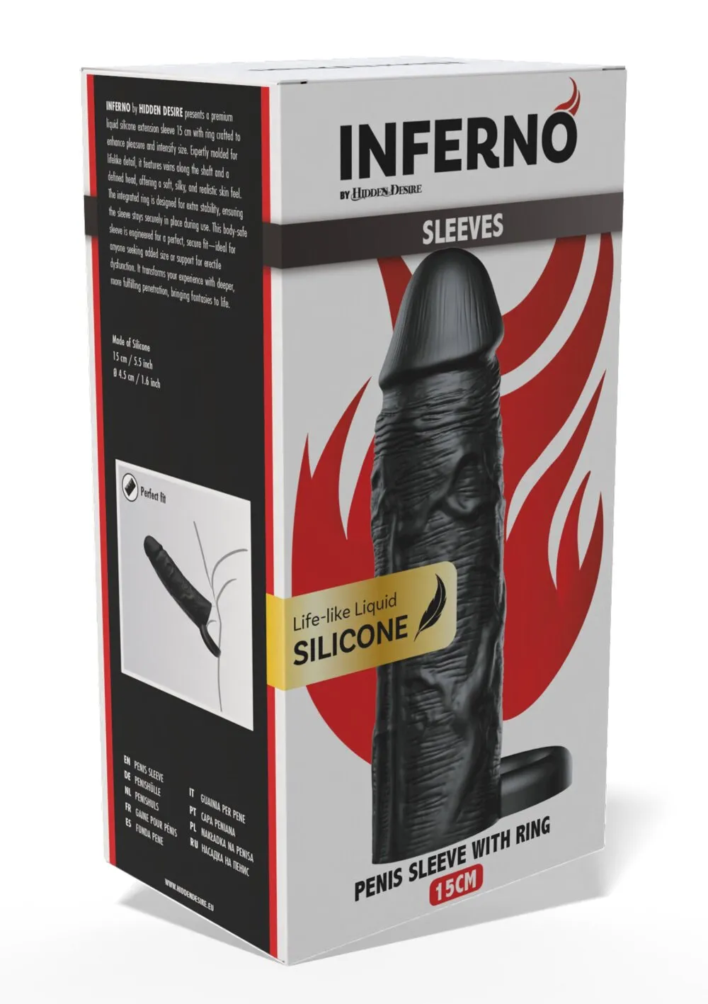 Penis Sleeve Liquid Silicone Ring 15 cm