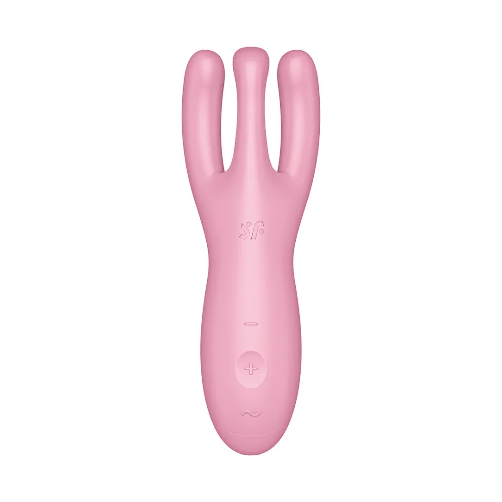 Threesome 4Plus - Lay-on Vibrator met App - Roze