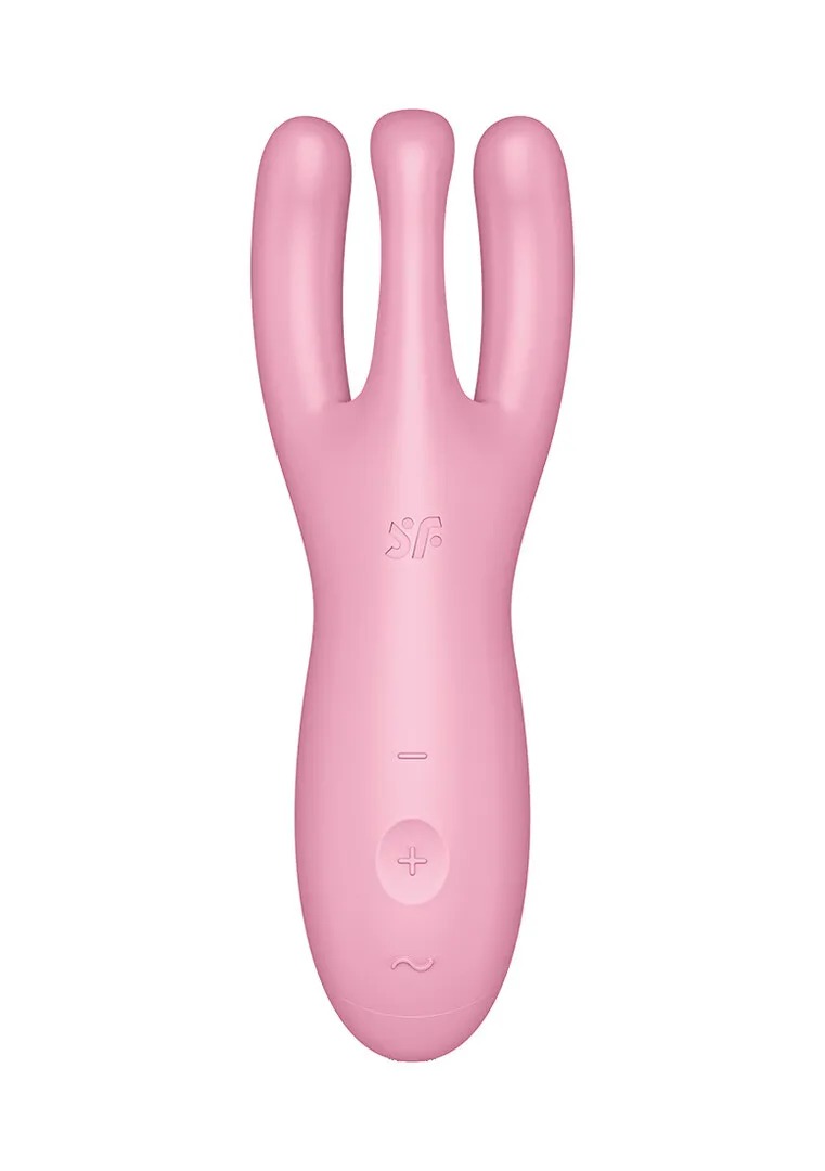 Threesome 4Plus - Lay-on Vibrator met App - Roze