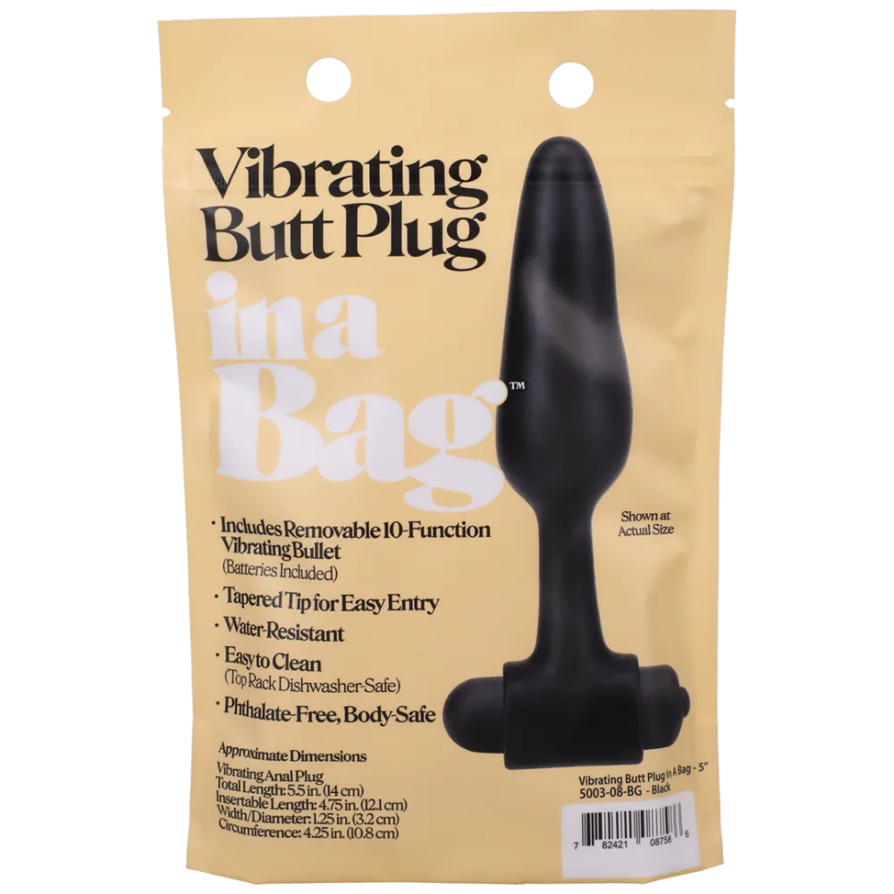Vibrerende Butt Plug - 5 / 12 cm - Zwart