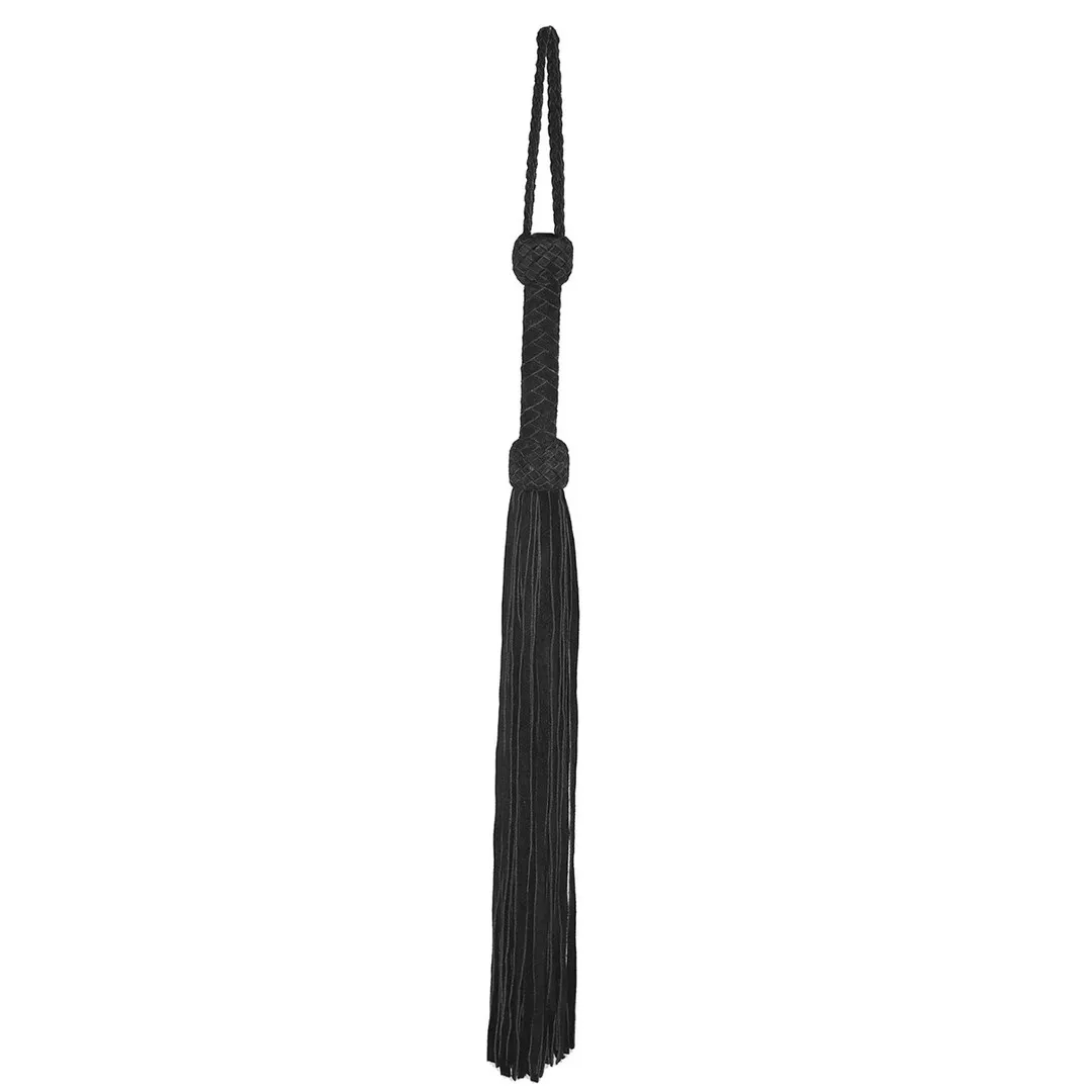 Lederen Suede Flogger - Zwart