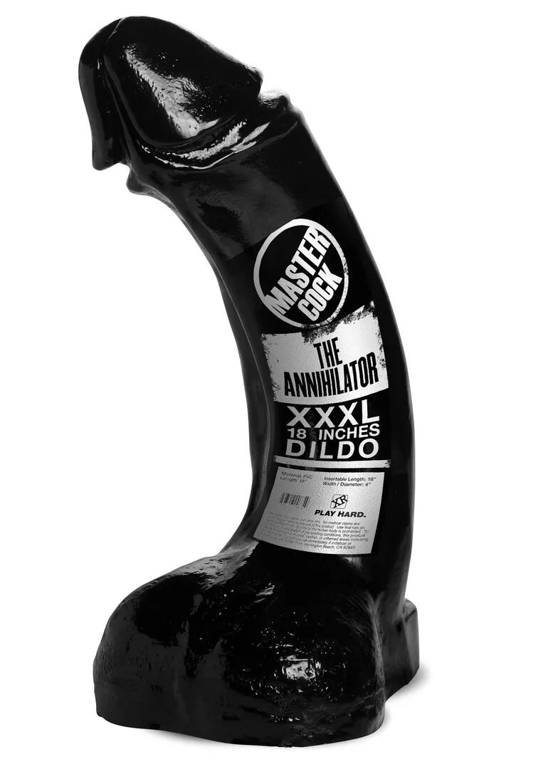 De Annihilator XXXL Dildo - 18 inch - Zwart