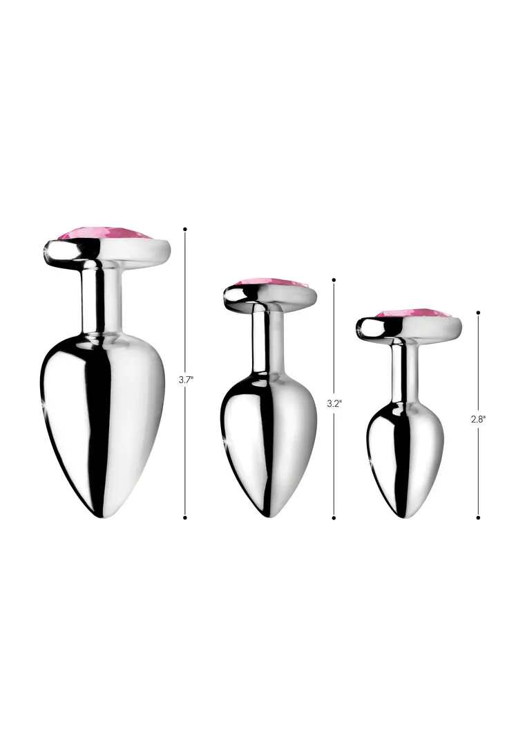 Roze Hart - Butt Plug Set - 3 Stuks