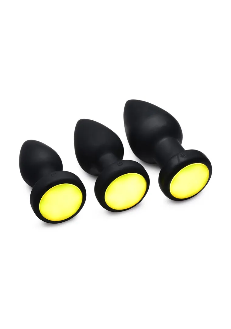 Siliconen Vibrerende LED Plug - Medium