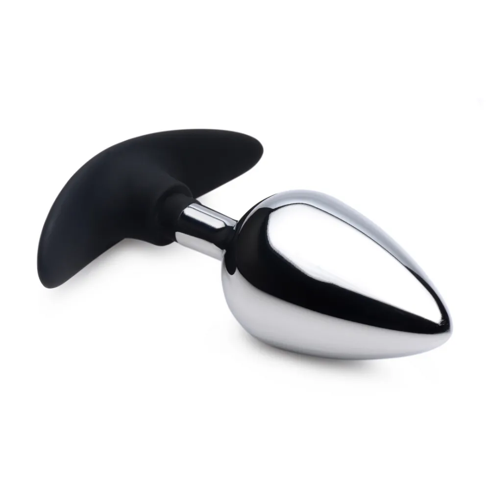 Donkere Indringer - Metaal en Silicone Anale Plug - Groot