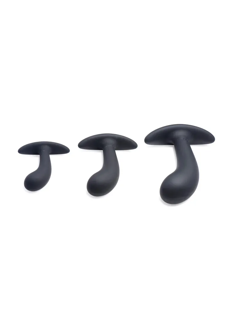 Dark Delights - 3 Delige Gebogen Anale Trainer Set