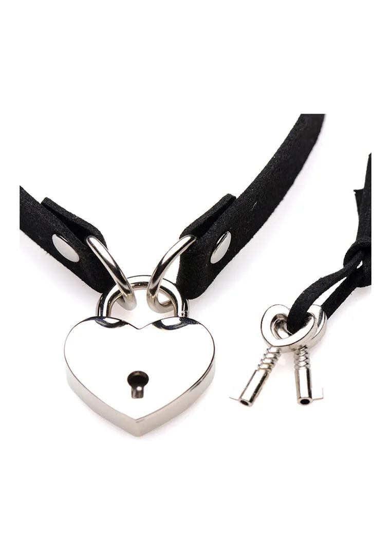 Lock-It - Choker met Hart Slot en Sleutel