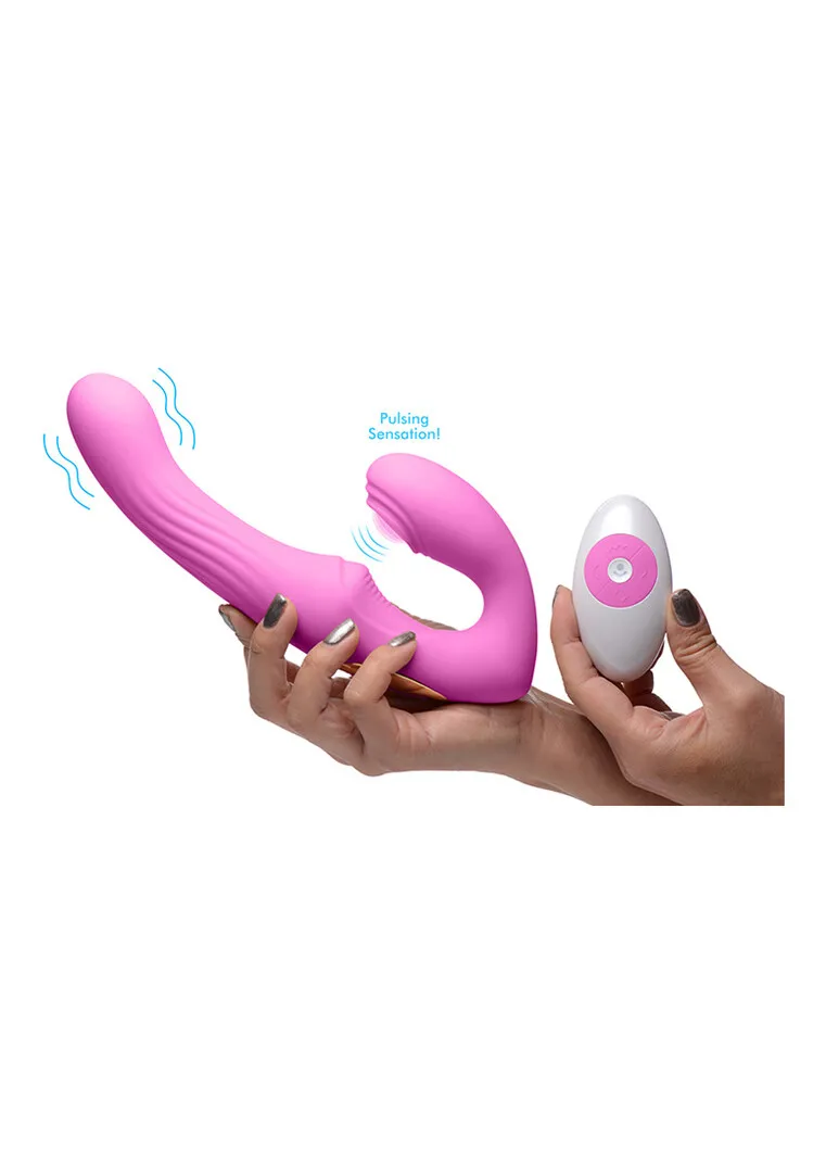 U-Pulse - Siliconen Pulsatie en Vibrerende Strapless Strap-On