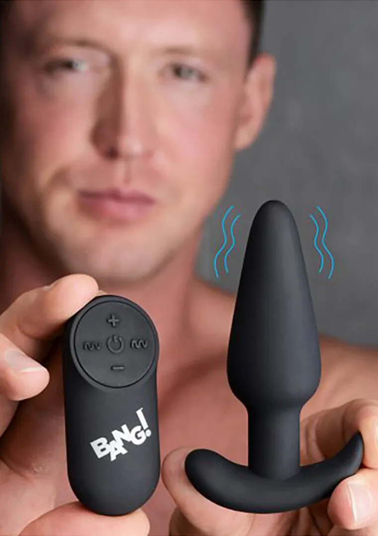Vibrerende Siliconen Butt Plug met Afstandsbediening