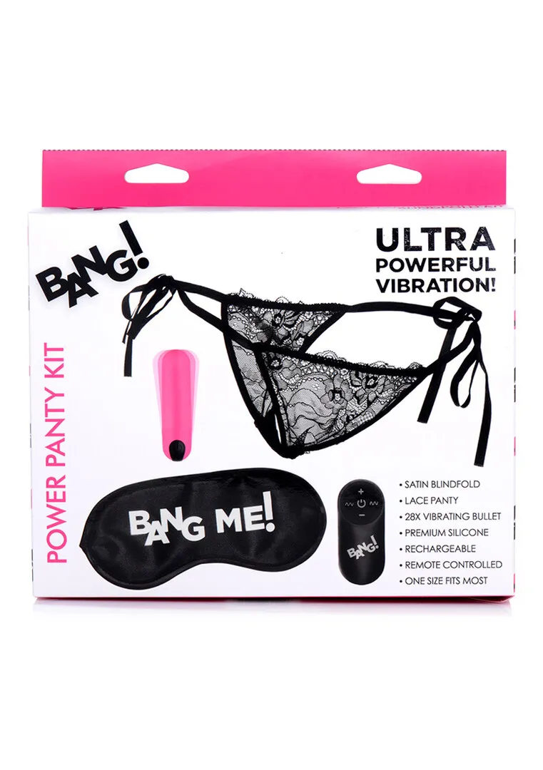 Power Panty - Kantpanty, Bullet Vibrator en Blinddoek