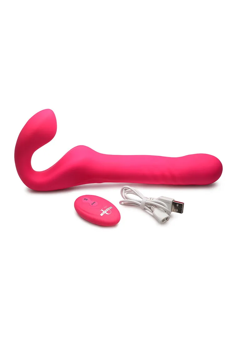 Mighty-Thrust - Duwende en Vibrerende Strapless Strap-On met Afstandsbediening