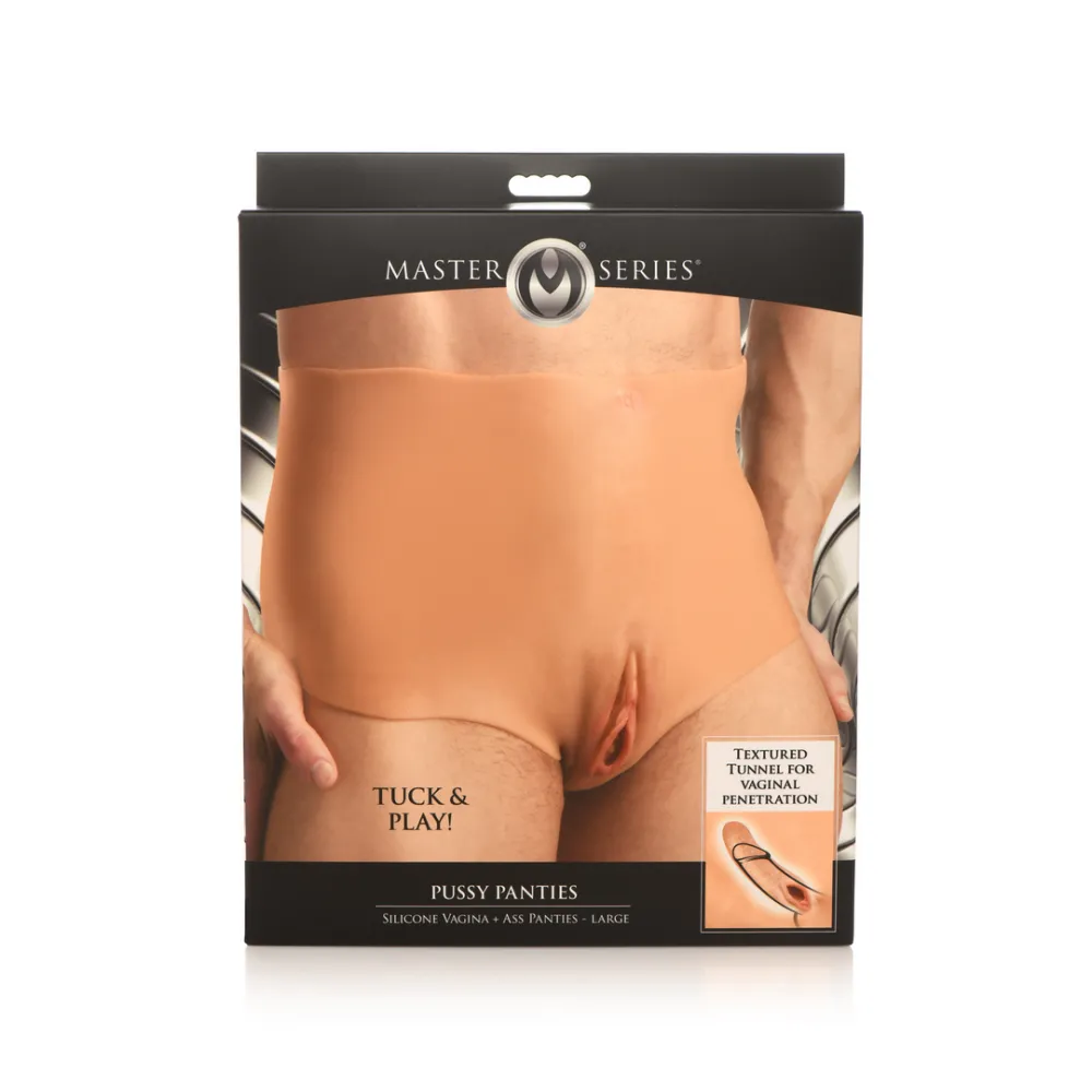 Pussy Panties - Siliconen Vagina en Ass Panties - L