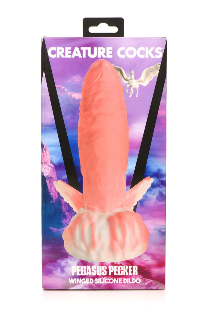 Pegasus - Pecker Winged Silicone Dildo - Roze