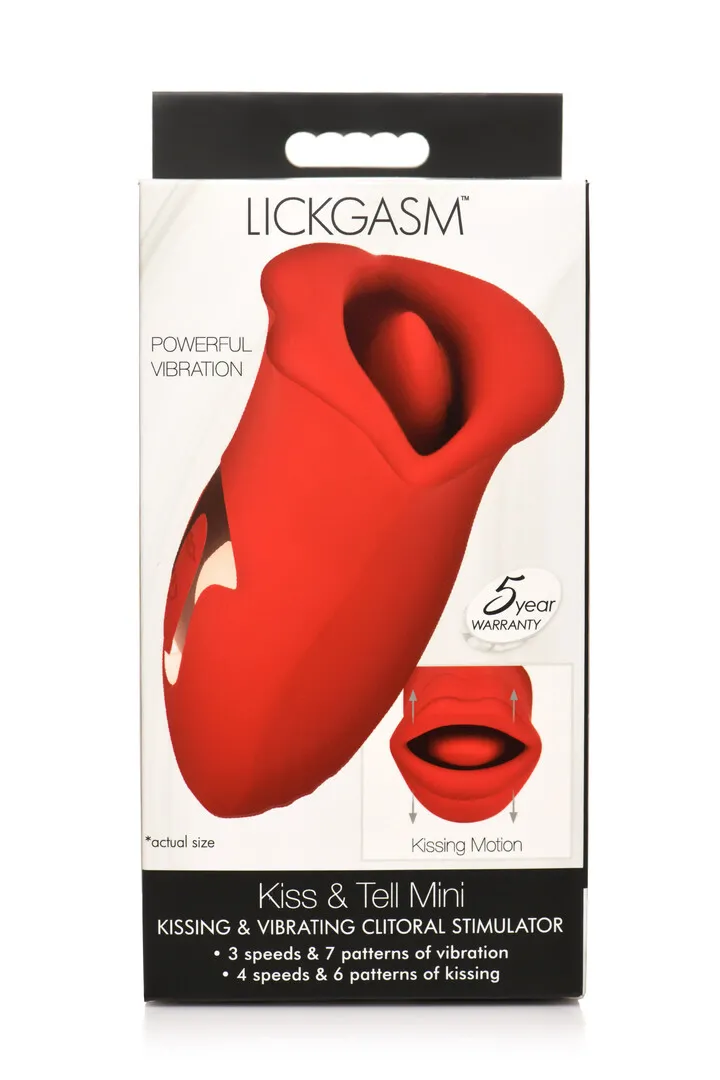 Kiss and Tell - Silicone Kissing en Vibrerende Clitorisstimulator - Rood