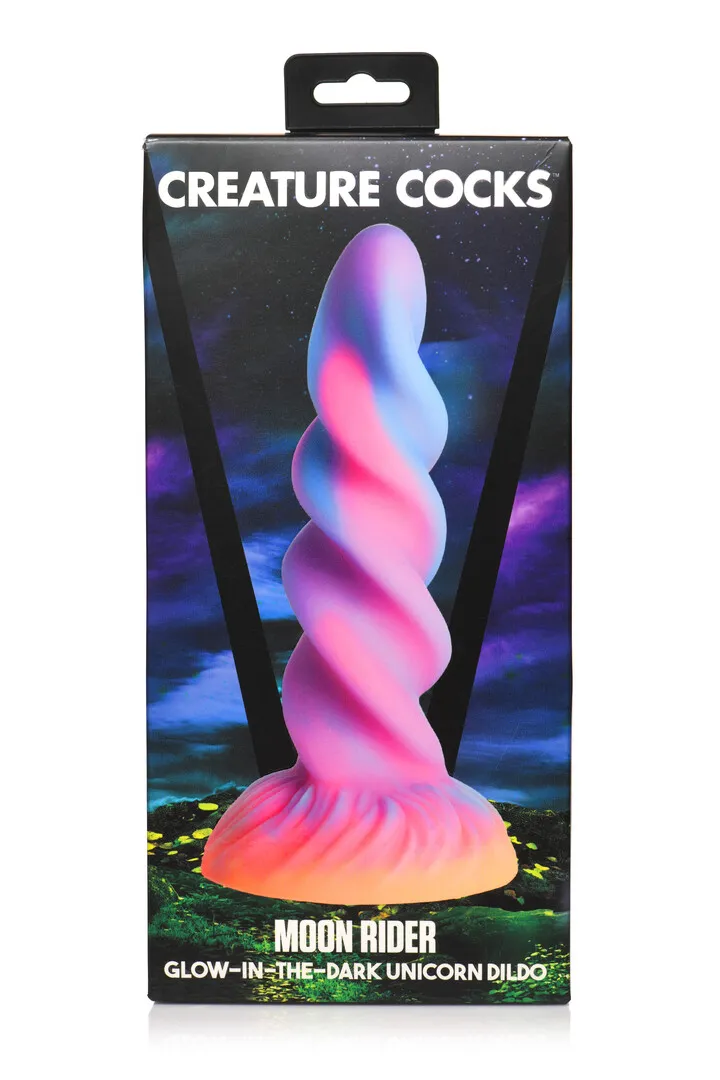 Moon Rider - Glow-in-the-Dark Eenhoorn Dildo