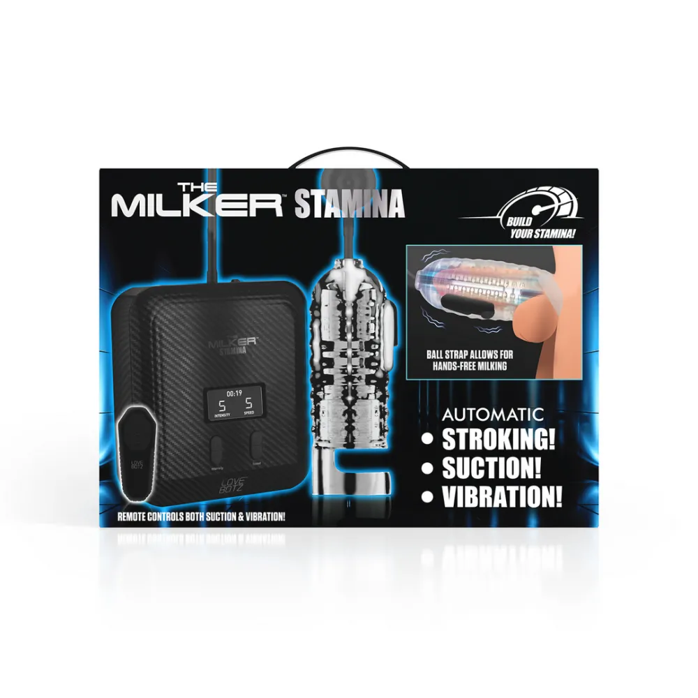 De Milker Stamina - Automatische Vibratie en Zuig Stroker - Transparant