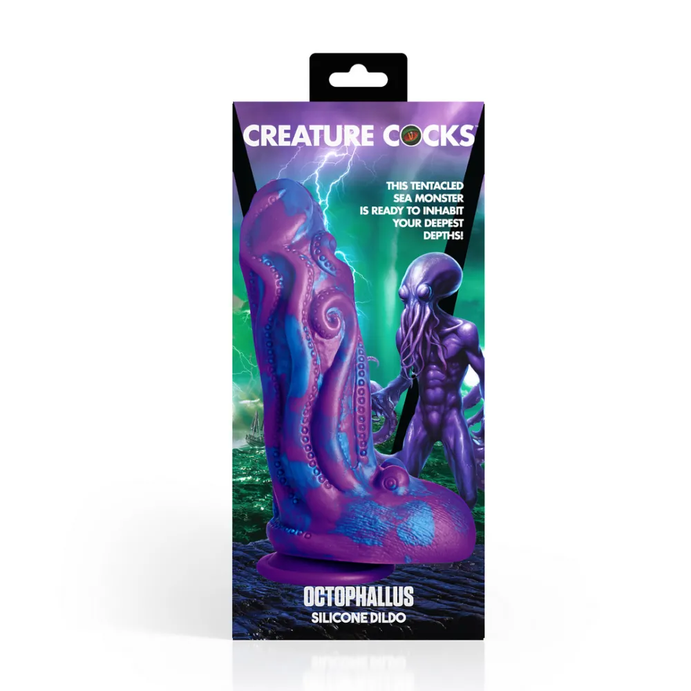 Octophallus - Siliconen Dildo - Paars/Blauw
