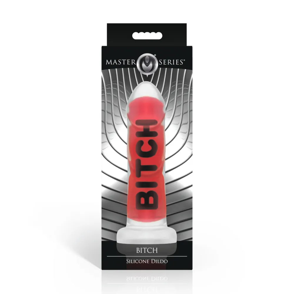 BITCH - Siliconen Dildo - Rood