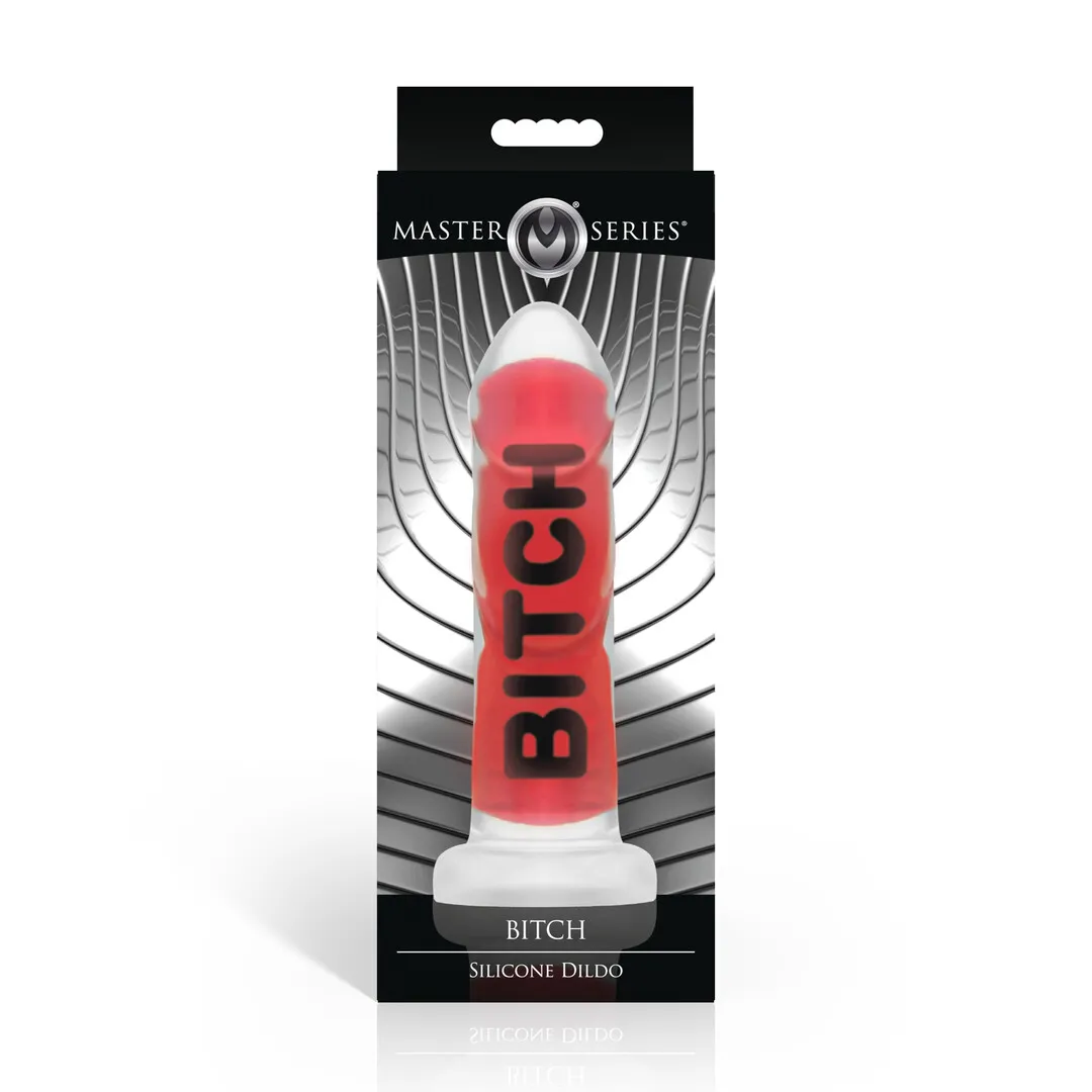 BITCH - Siliconen Dildo - Rood