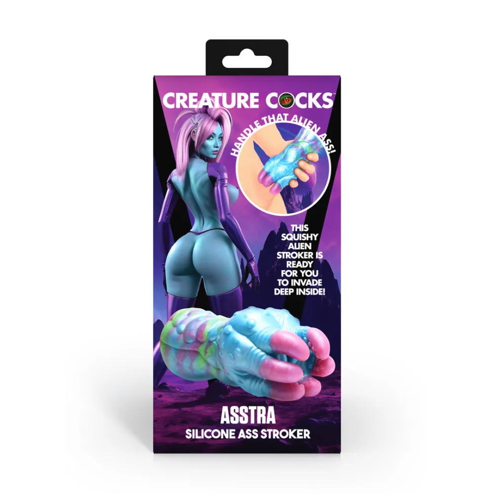 Asstra - Siliconen Achterste Stroker - Blauw/Paarse
