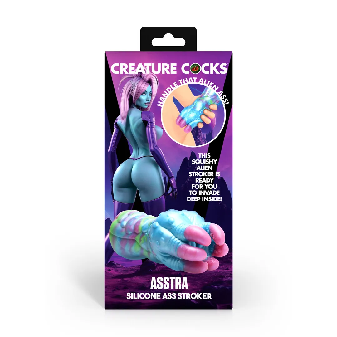 Asstra - Siliconen Achterste Stroker - Blauw/Paarse