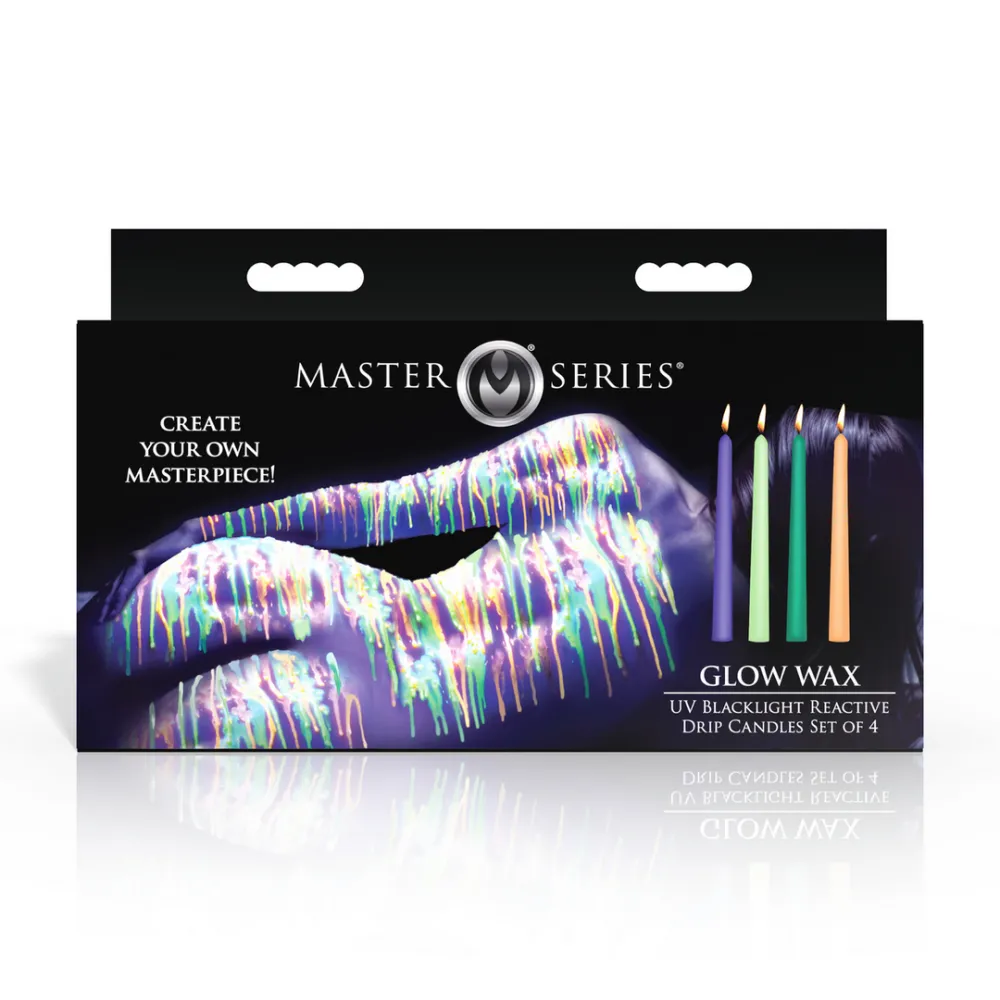 Glow Wax UV Blacklight Reactive Druipkaarsen - Set van 4 - Multicolor