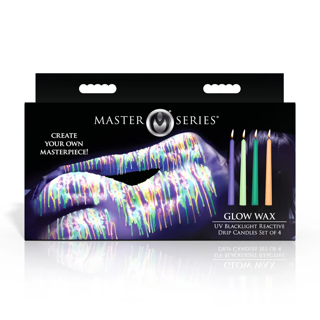 Glow Wax UV Blacklight Reactive Druipkaarsen - Set van 4 - Multicolor