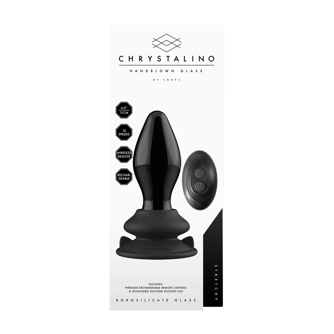 Rekbare - Glazen Vibrator met Zuignap