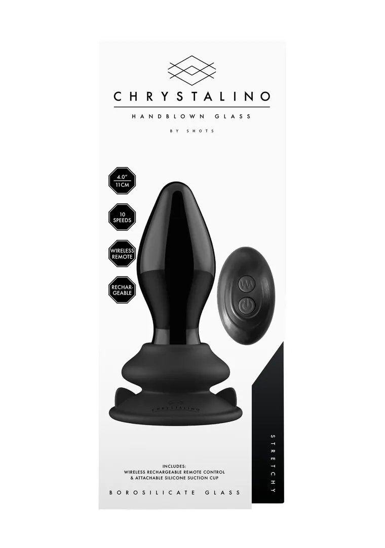 Rekbare - Glazen Vibrator met Zuignap