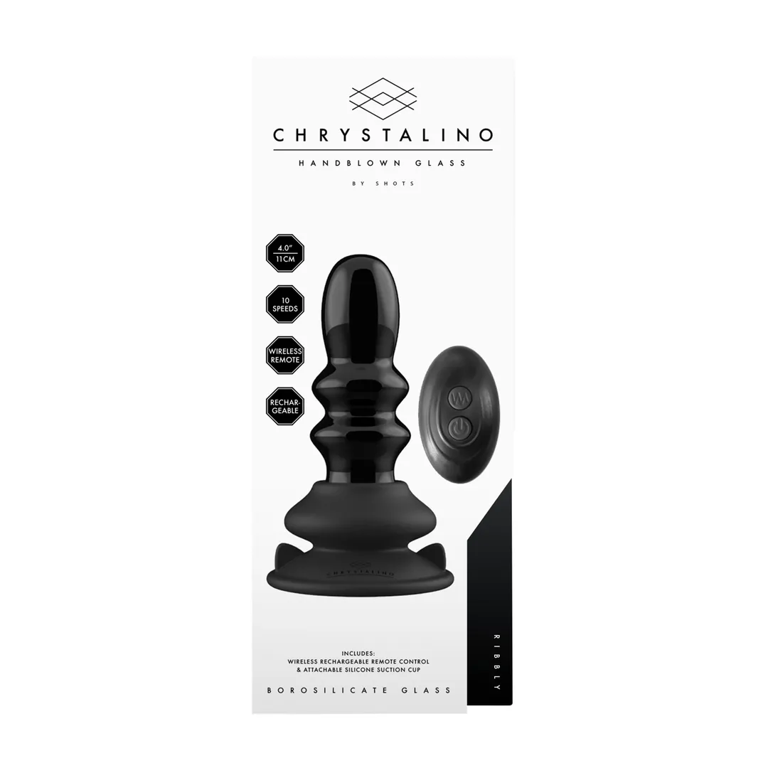 Ribbly - Glazen Ribble Vibrator met Zuignap
