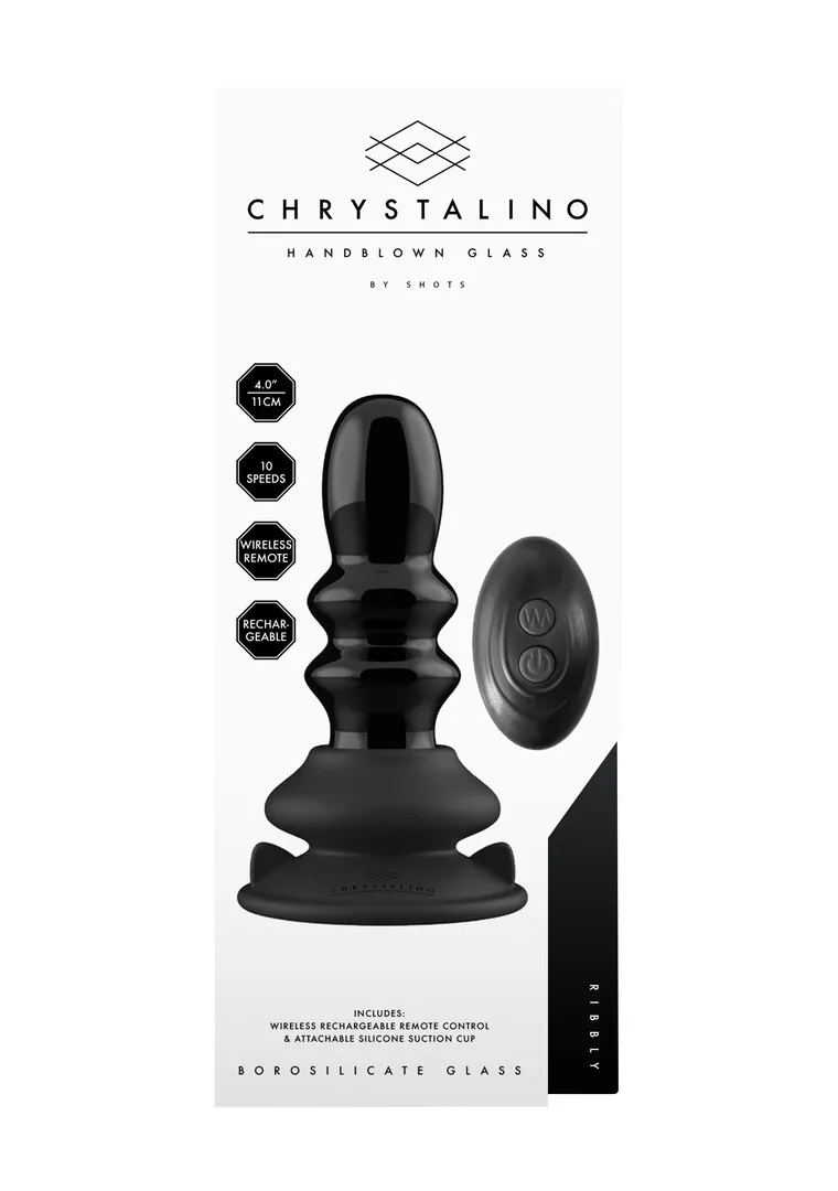 Ribbly - Glazen Ribble Vibrator met Zuignap