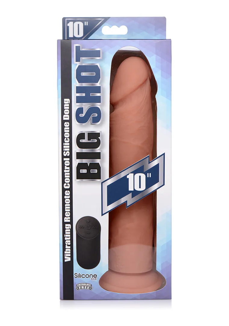 Vibrerende Siliconen Dildo met Afstandsbediening - 10 / 25,5 cm